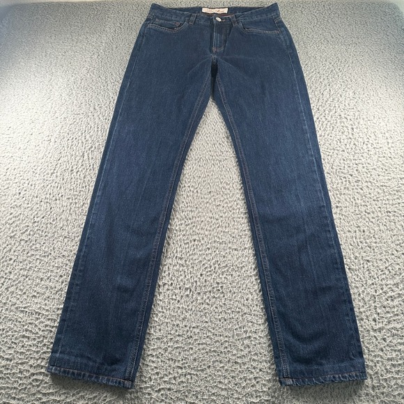 Loro Piana Jeans Mens 33(31 Fit)Dark Blue Straight Leg Stretch Cotton Italy
